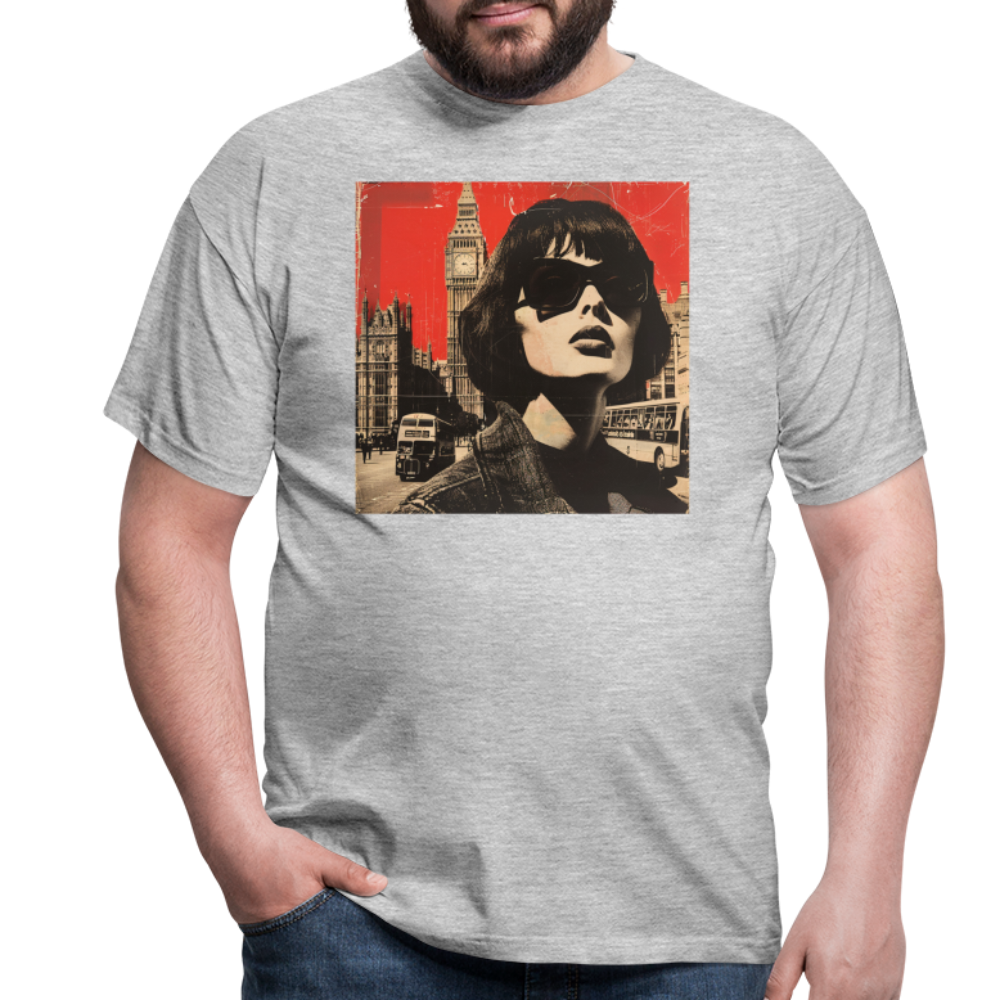 T-shirt herr - gråmelerad