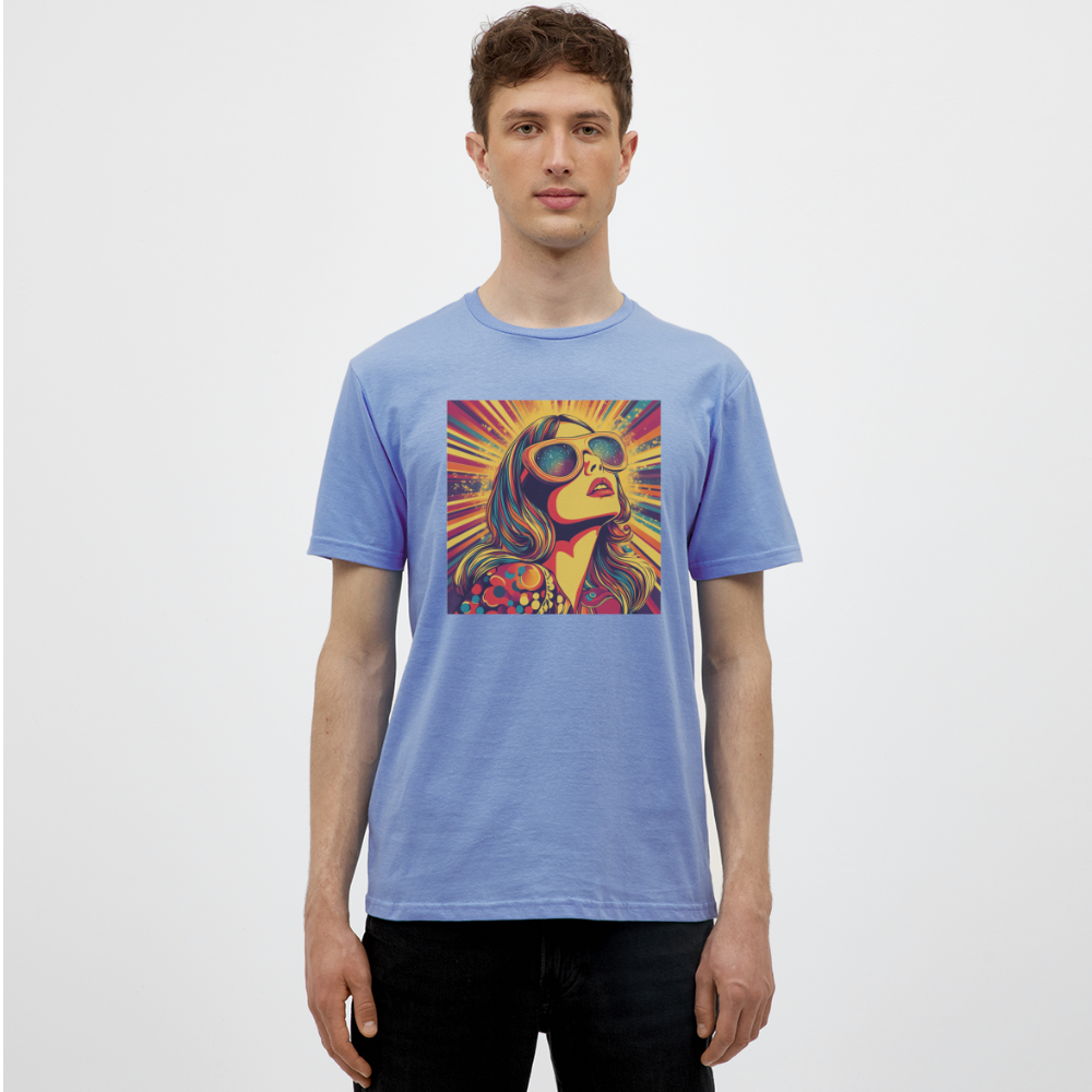 Disco Fever, T-shirt herr - carolina blue