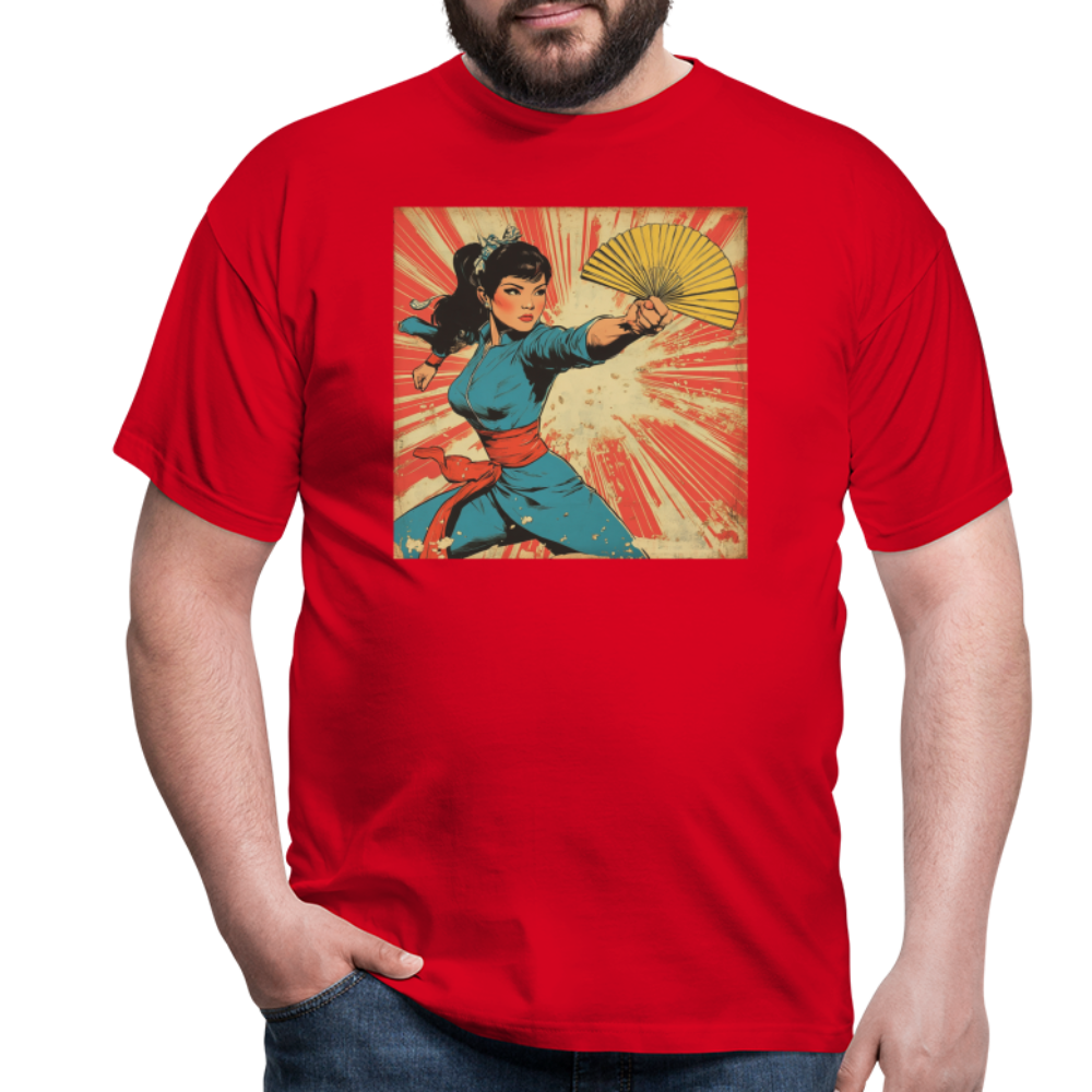 Solfjädern, T-shirt herr - röd