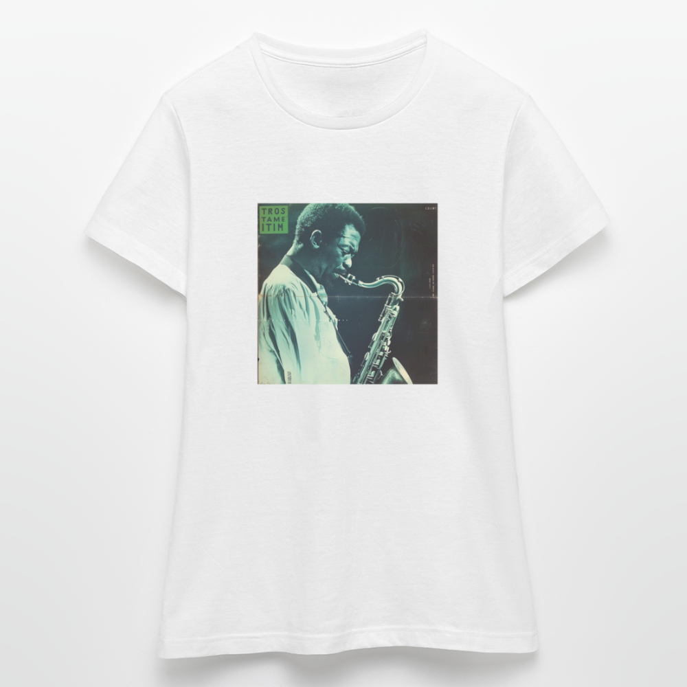 Gåtfull figur i jazzens underground, T-shirt dam - vit