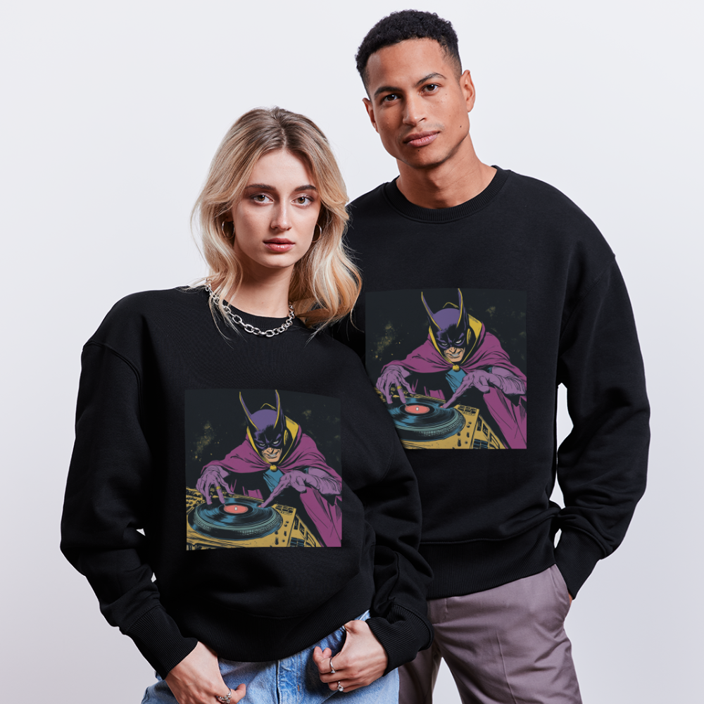 Purple Pulse, Ekologisk oversizetröja RADDER unisex från Stanley/Stella - svart