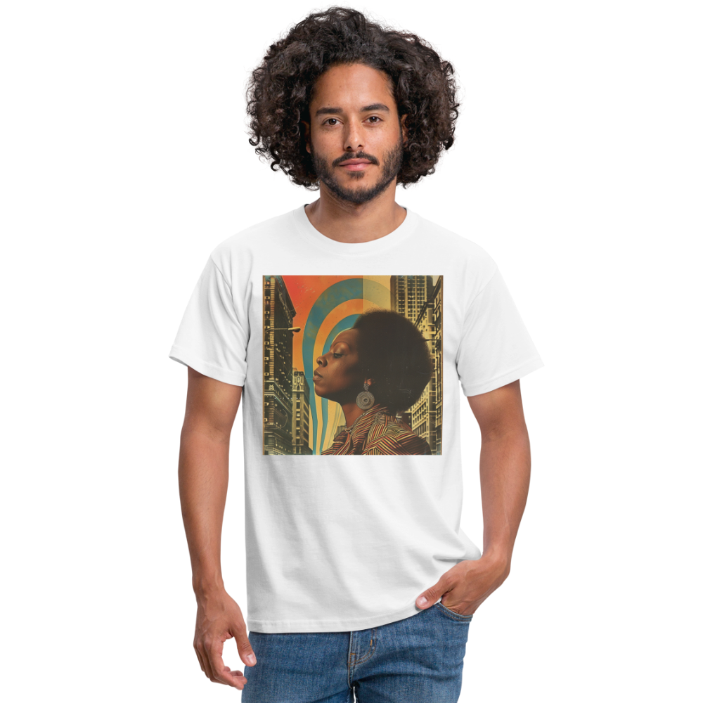 Jazz in the Moonlight, T-shirt herr - vit