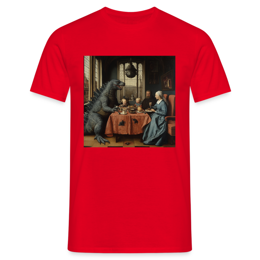 Familjens Fest med Gäst,T-shirt herr - röd