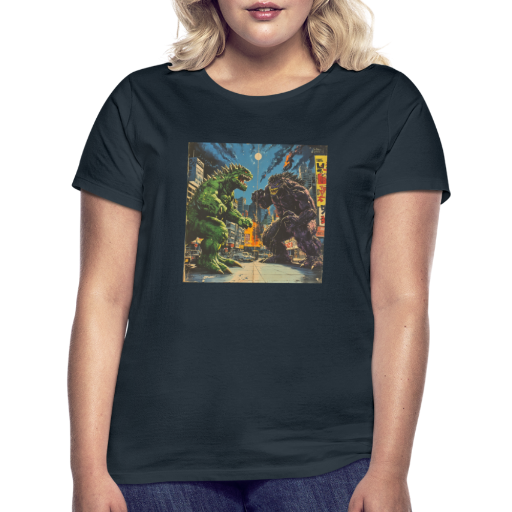 Kampen vid Solnedgången, T-shirt dam - marinblå