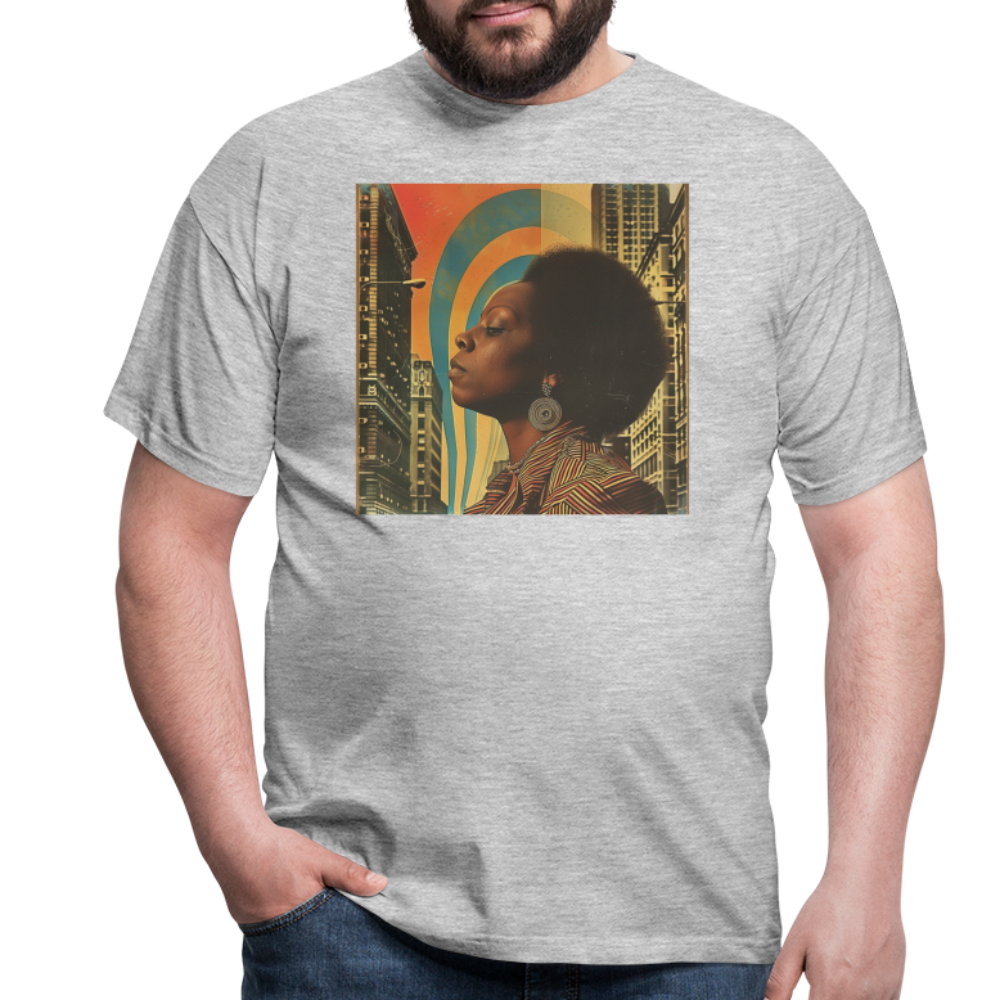 Jazz in the Moonlight, T-shirt herr - gråmelerad