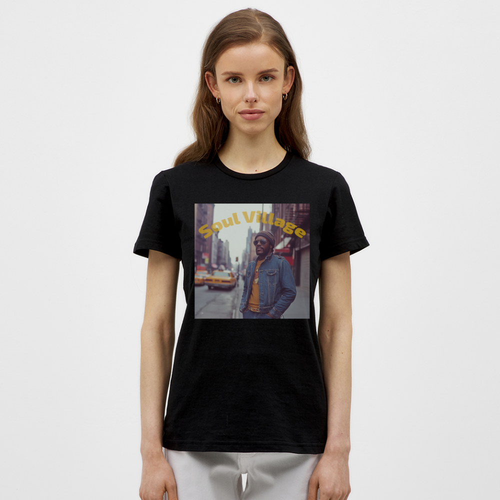 Soul Village, T-shirt dam - svart
