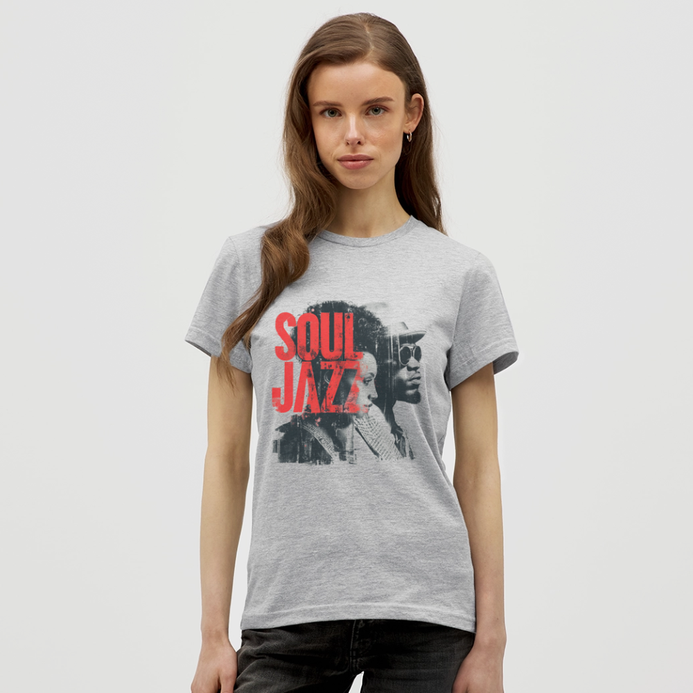 The Essence of Soul Jazz, T-shirt dam - gråmelerad