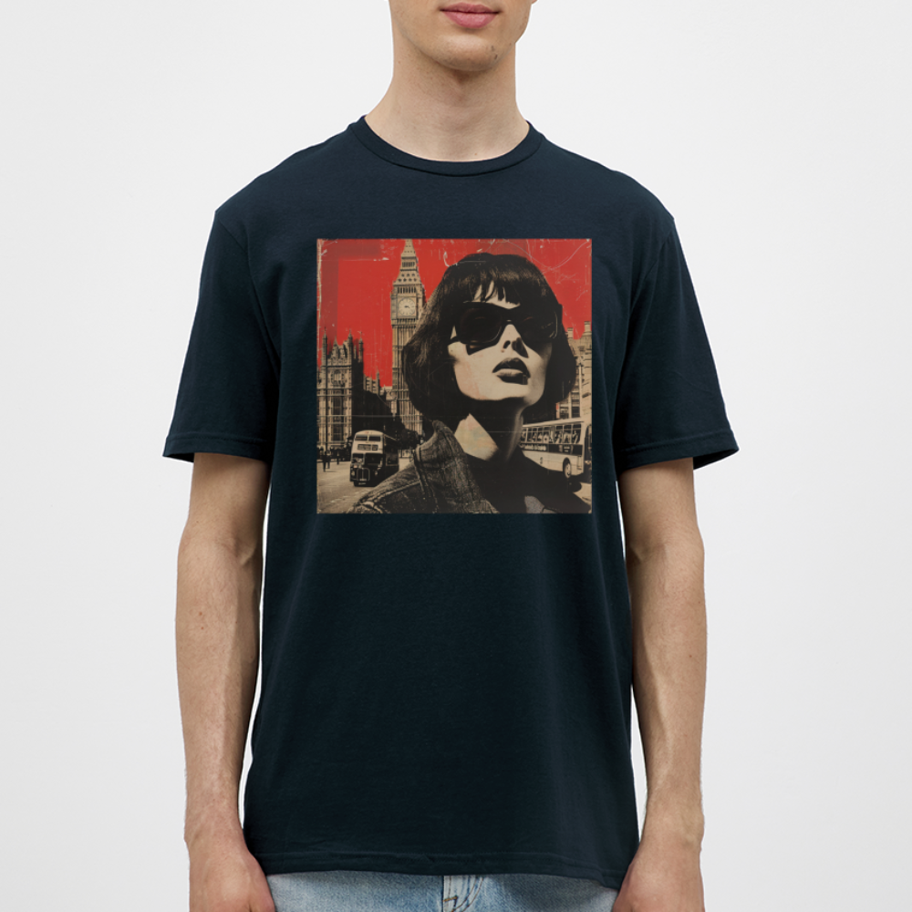 T-shirt herr - marinblå