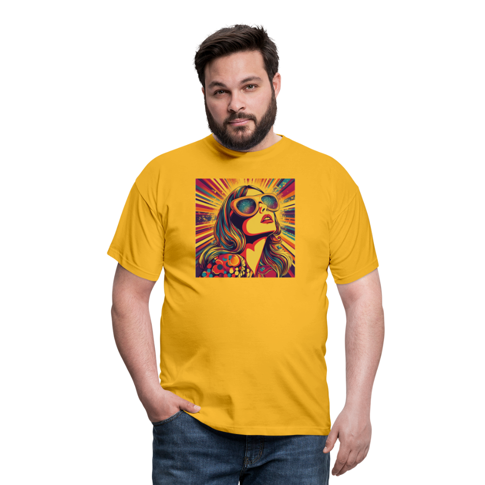 Disco Fever, T-shirt herr - gul