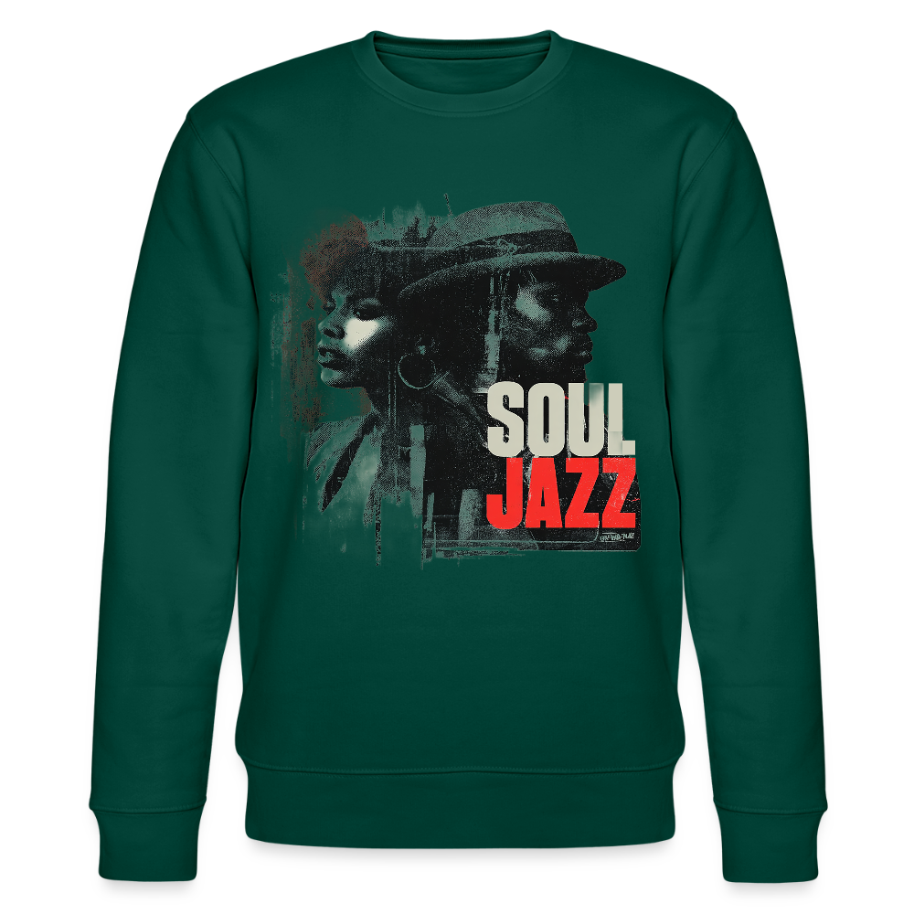 Soul Jazz Experience, Ekologisk sweatshirt CHANGER unisex från Stanley/Stella - skogsgrön