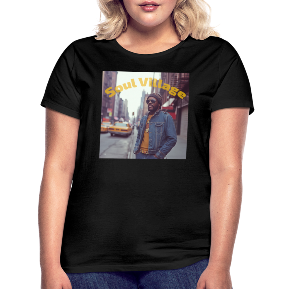 Soul Village, T-shirt dam - svart