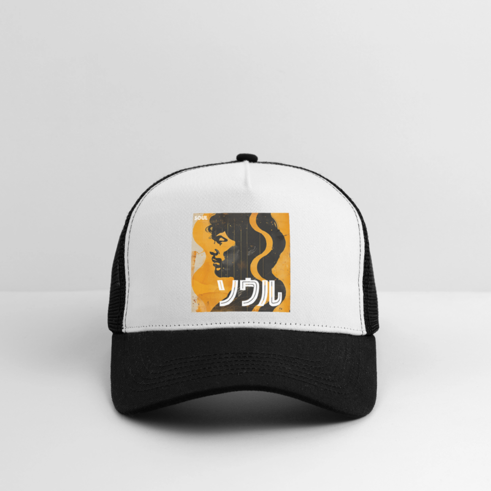 Nippon Grooves, Trucker Cap - vit/svart