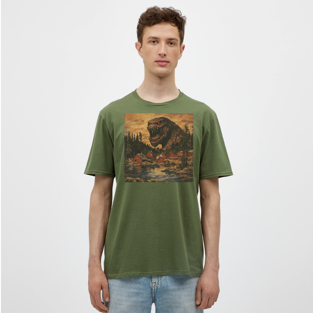 När Draken Vaknade vid Siljan, T-shirt herr - Militärgrön