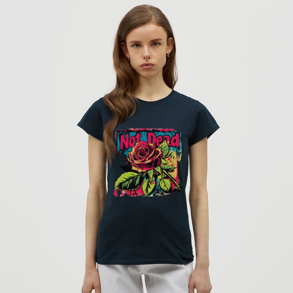 Den Eviga Rosen, T-shirt dam - marinblå