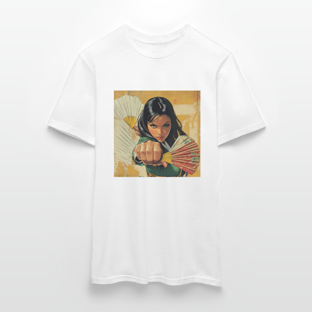 Blå Lotus, T-shirt herr - vit