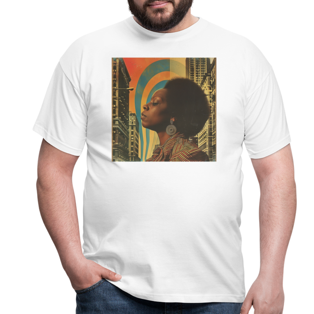 Jazz in the Moonlight, T-shirt herr - vit