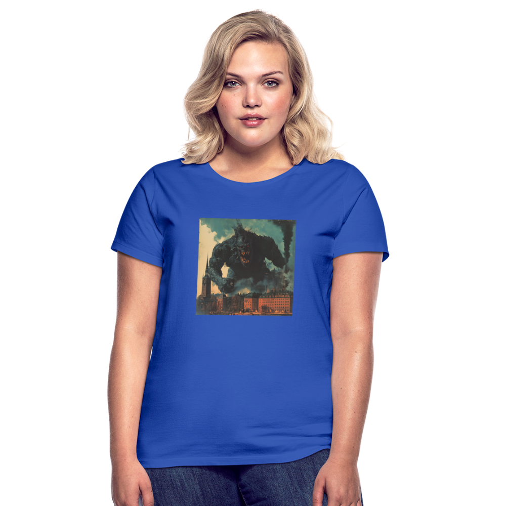 Helvetesstorm över Staden, T-shirt dam - royalblå