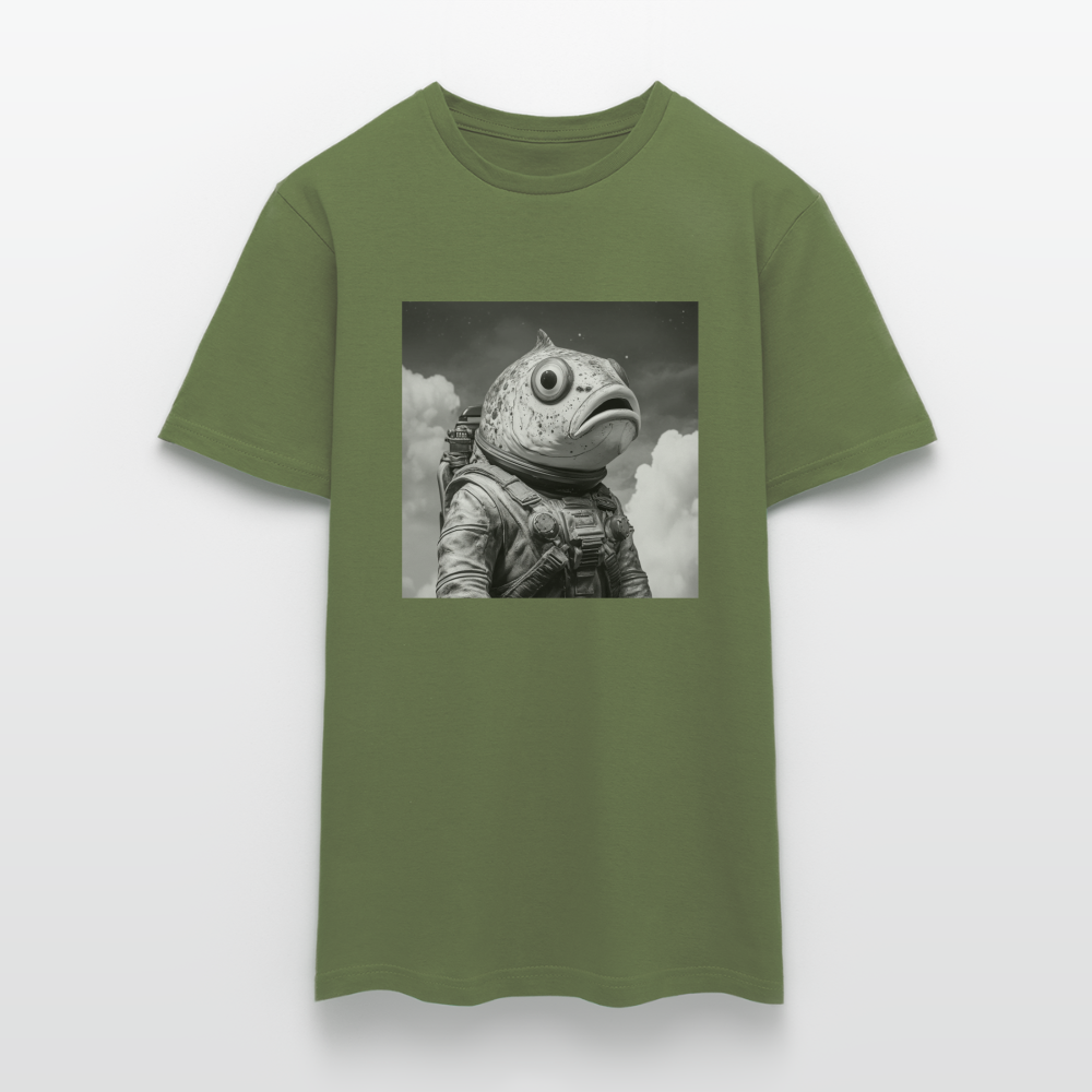 En ensam simtur i universum, T-shirt herr - Militärgrön