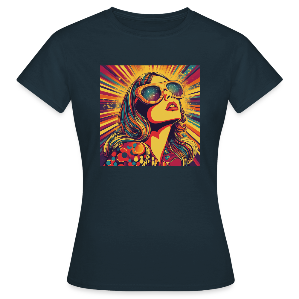 Disco Fever, T-shirt dam - marinblå