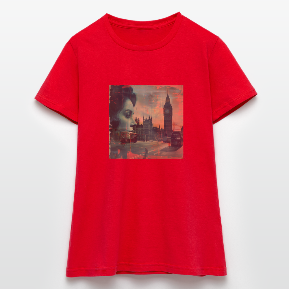 The Beat of London, T-shirt dam - röd