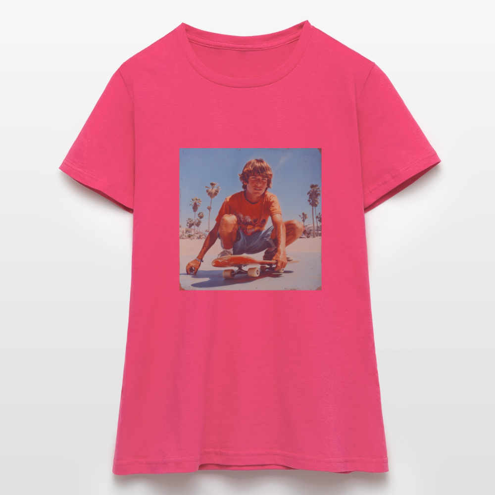 Sunset Vibes, 70s Style, T-shirt dam - azalea