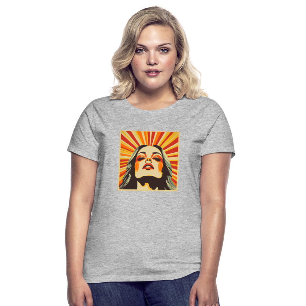 Sun Girl, T-shirt dam - gråmelerad