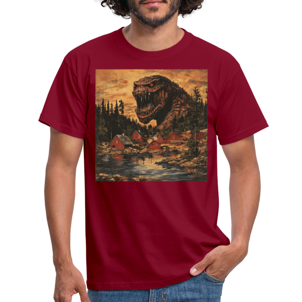 När Draken Vaknade vid Siljan, T-shirt herr - tegelröd