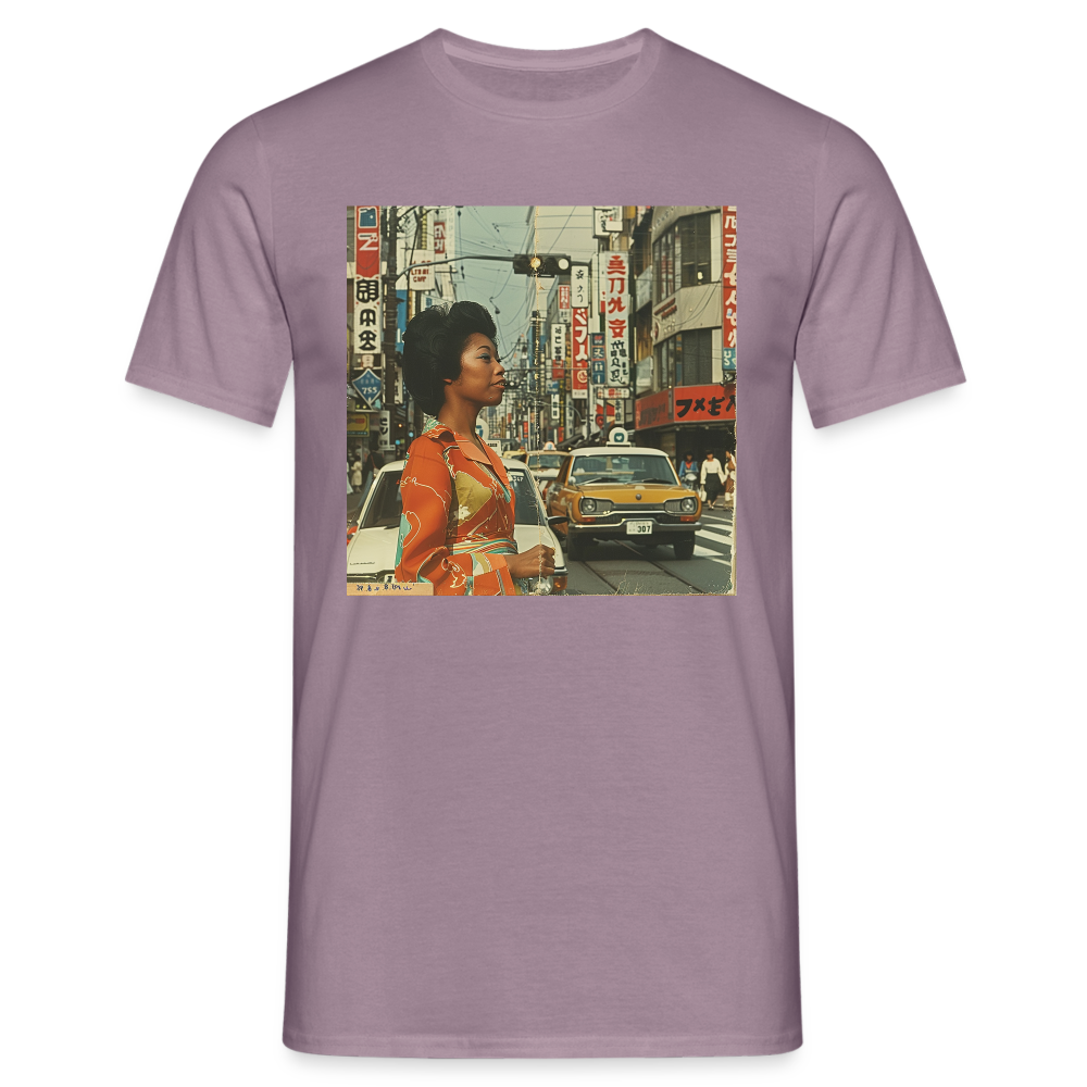 Yumi Sakamoto, T-shirt herr - lilagrå