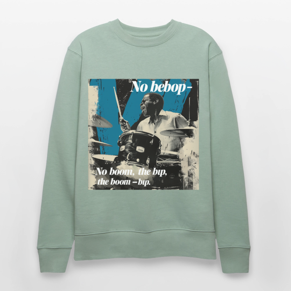 Push It Bebop, Ekologisk sweatshirt CHANGER unisex från Stanley/Stella - ljus grågrön