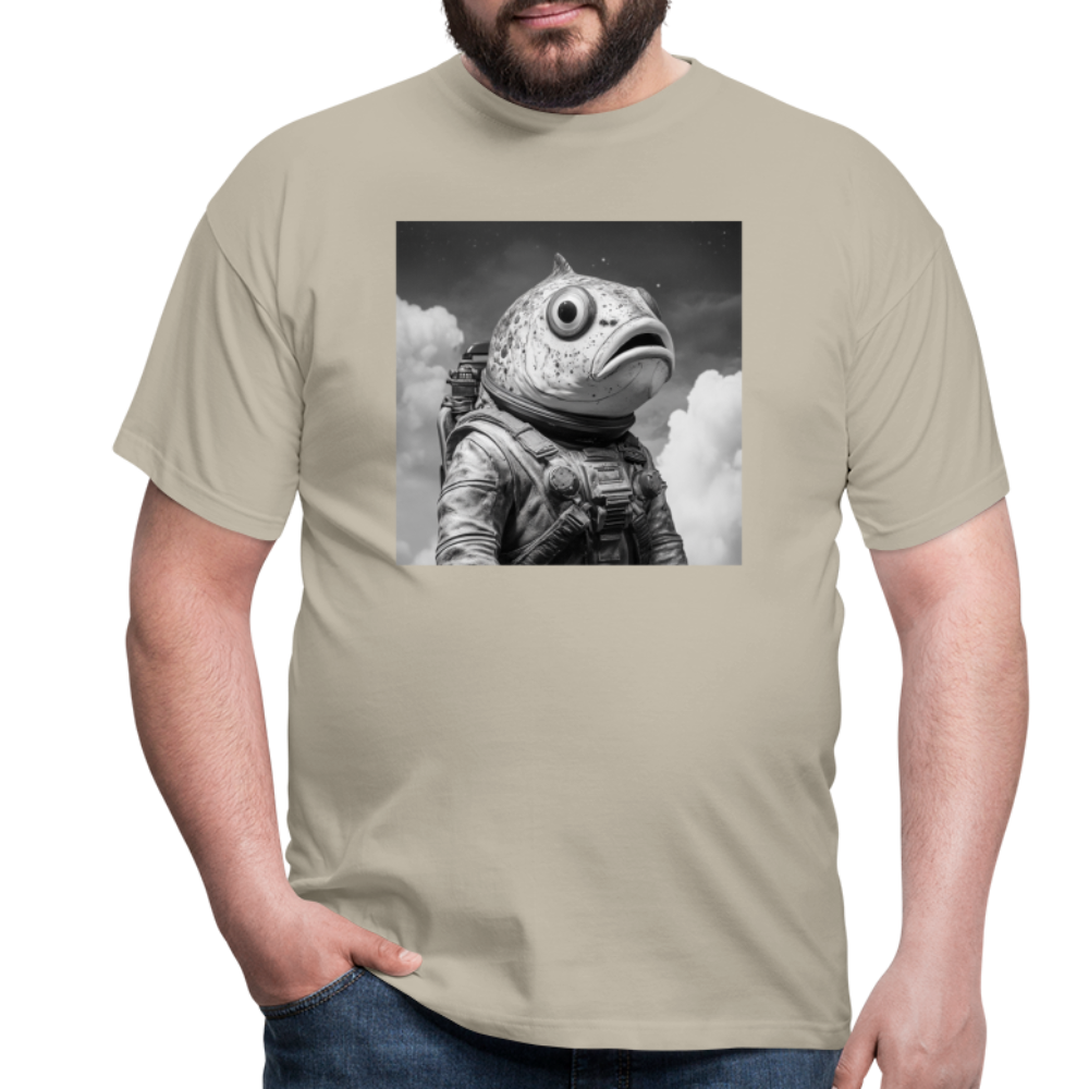 En ensam simtur i universum, T-shirt herr - sandbeige
