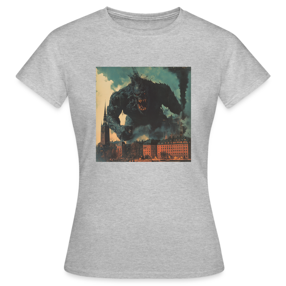 Helvetesstorm över Staden, T-shirt dam - gråmelerad