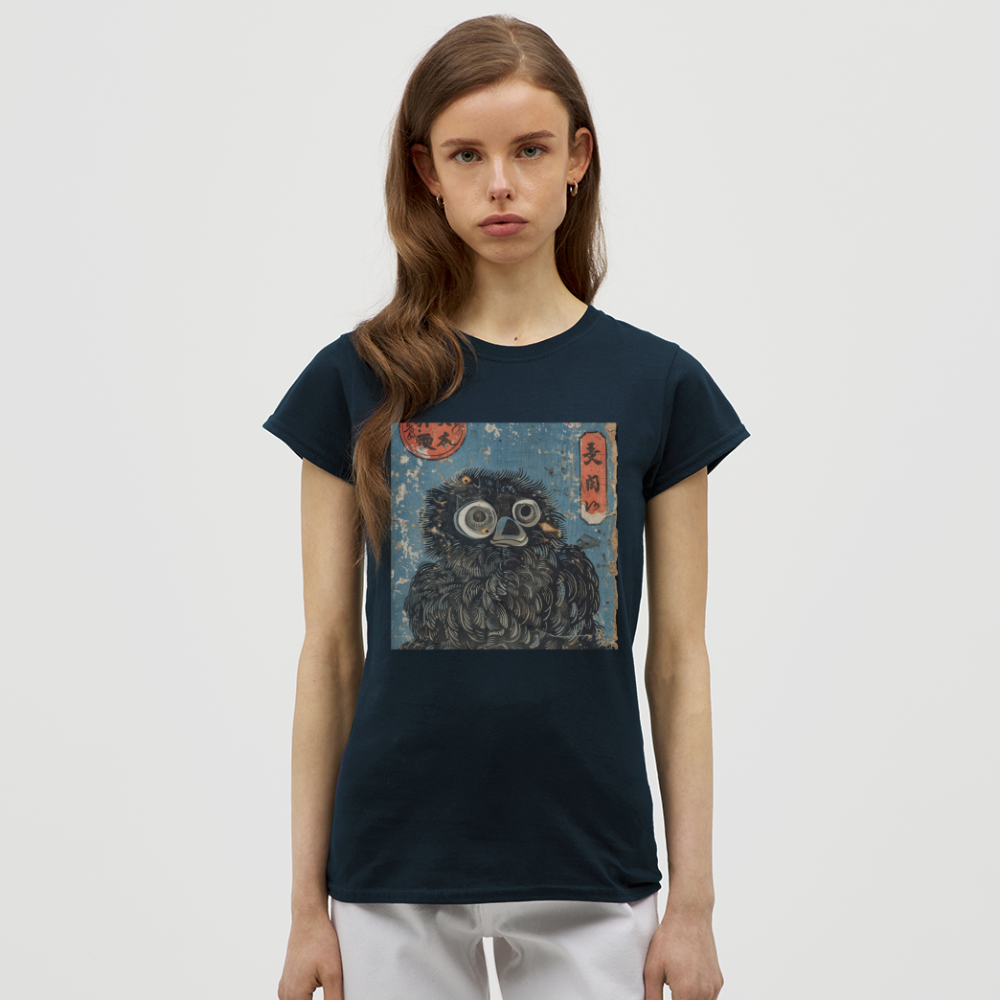 Denimiko, T-shirt dam - marinblå