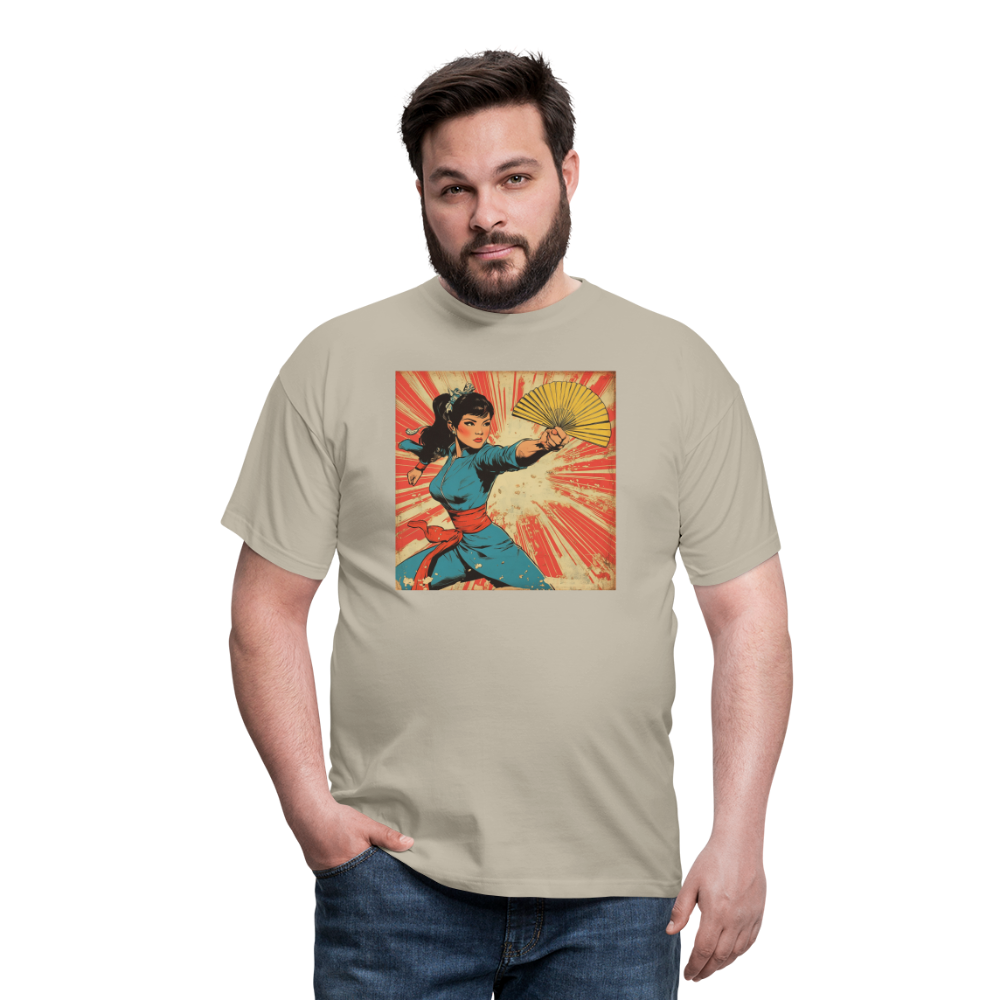 Solfjädern, T-shirt herr - sandbeige