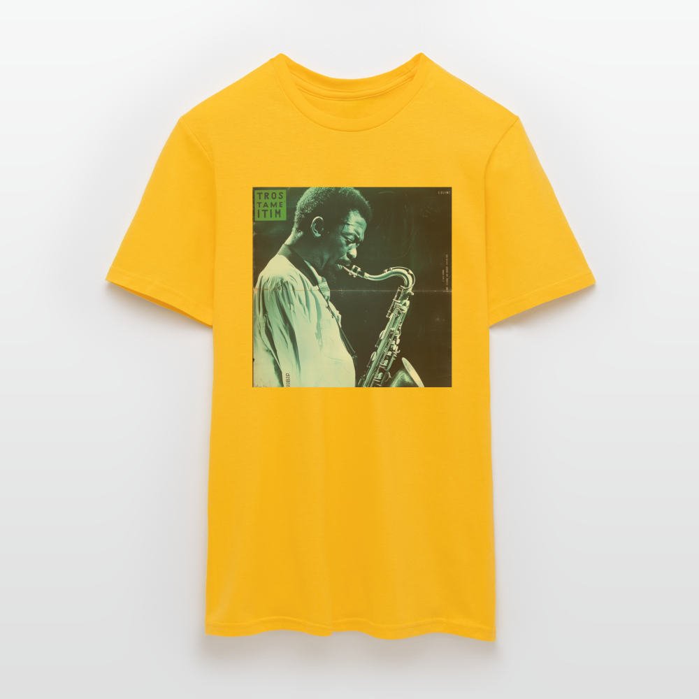 Gåtfull figur i jazzens underground, T-shirt herr - gul