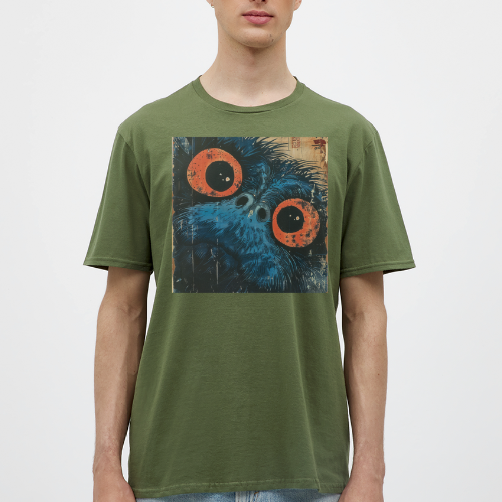 Den blå vännen, T-shirt herr - Militärgrön