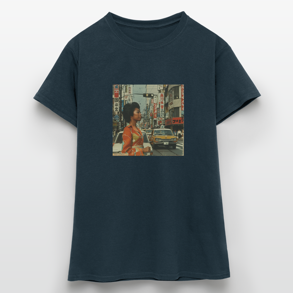 Yumi Sakamoto, T-shirt dam - marinblå