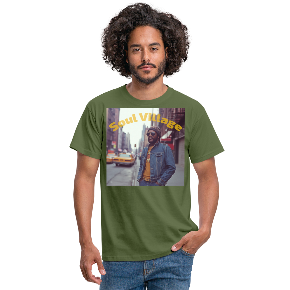 Soul Village, T-shirt herr - Militärgrön
