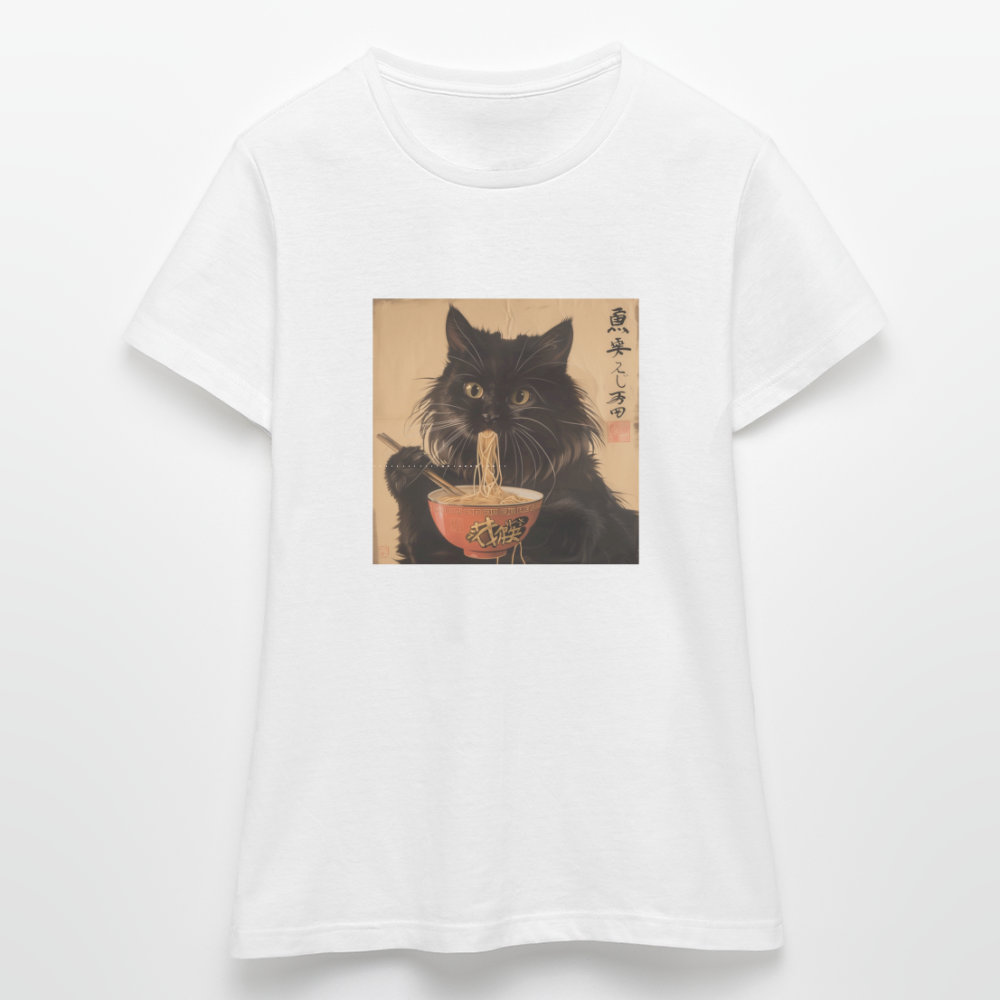 Kejsarens Katt och Ramens Hemlighet, T-shirt dam - vit