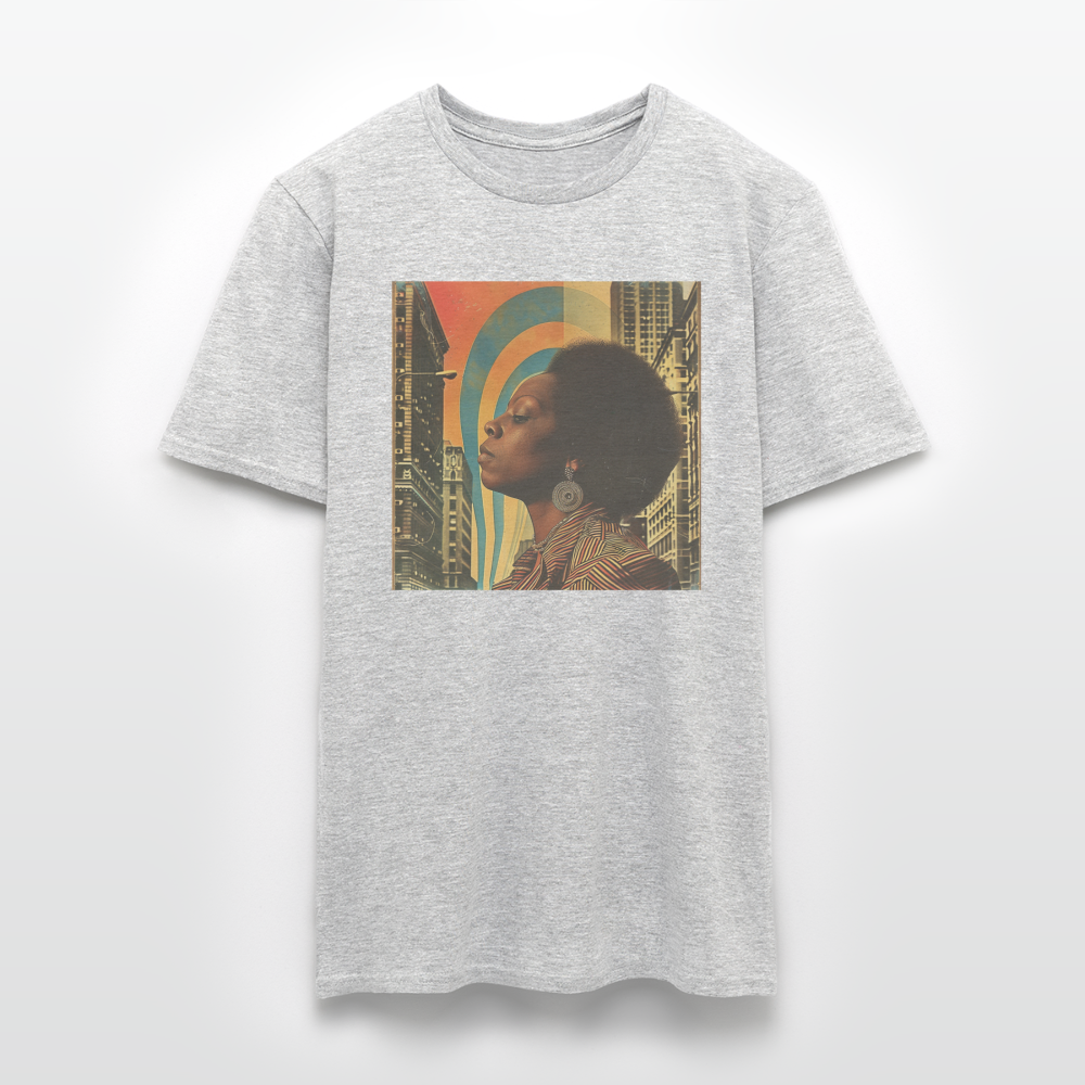 Jazz in the Moonlight, T-shirt herr - gråmelerad