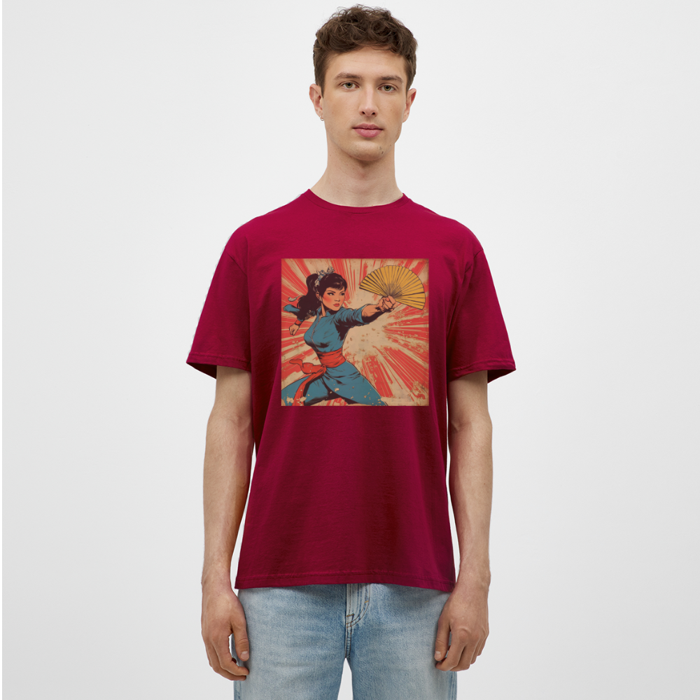 Solfjädern, T-shirt herr - tegelröd