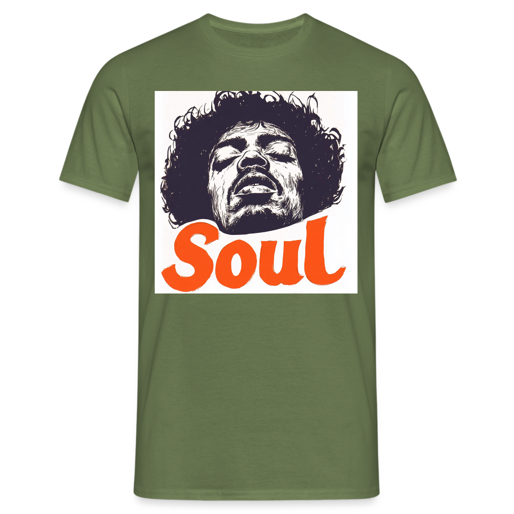 Kärlek, frihet och rättvisa, T-shirt herr - Militärgrön