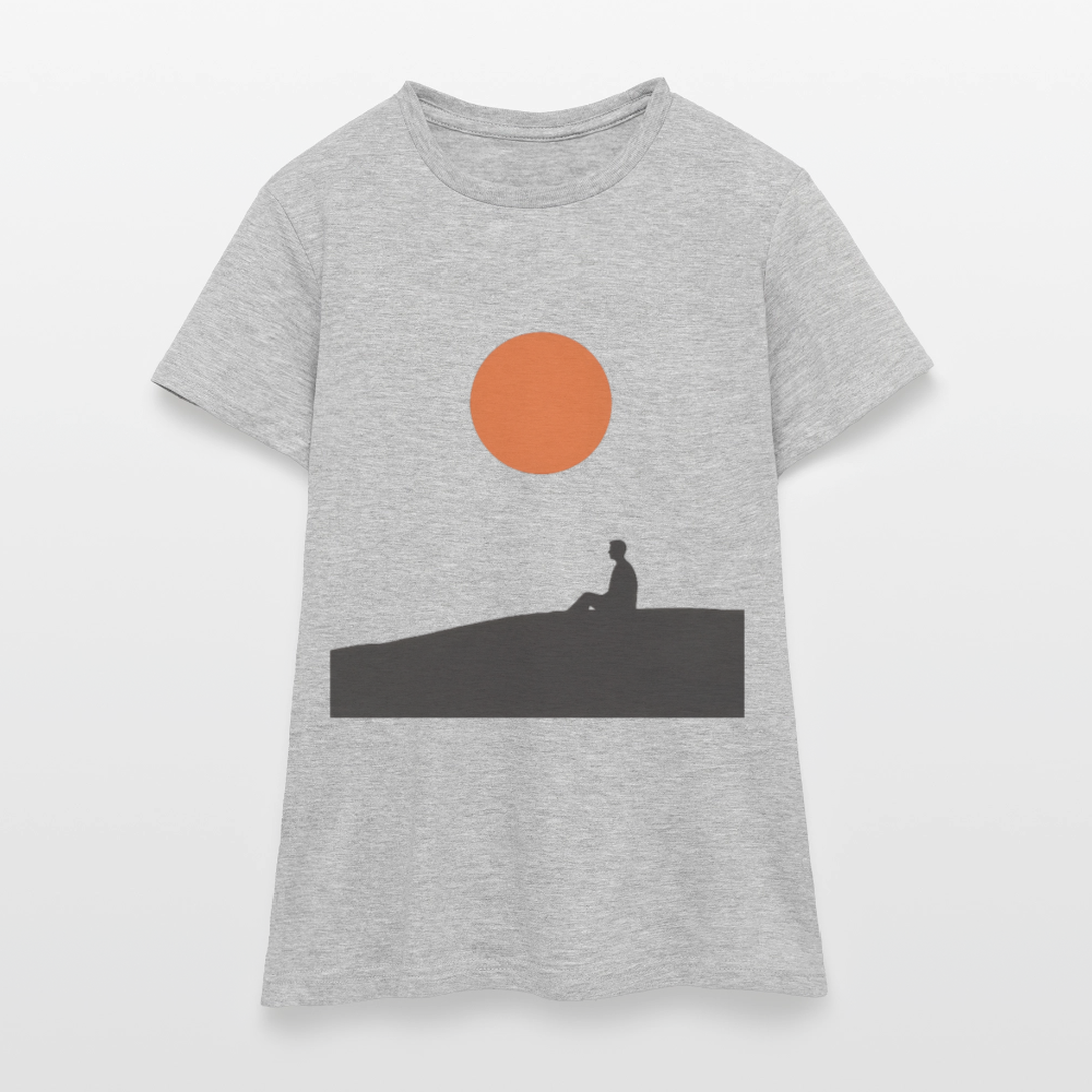 Under the sun, T-shirt dam - gråmelerad