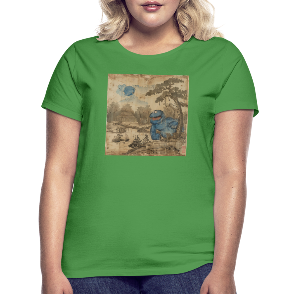 Uramiko vid floden, T-shirt dam - kellygrön