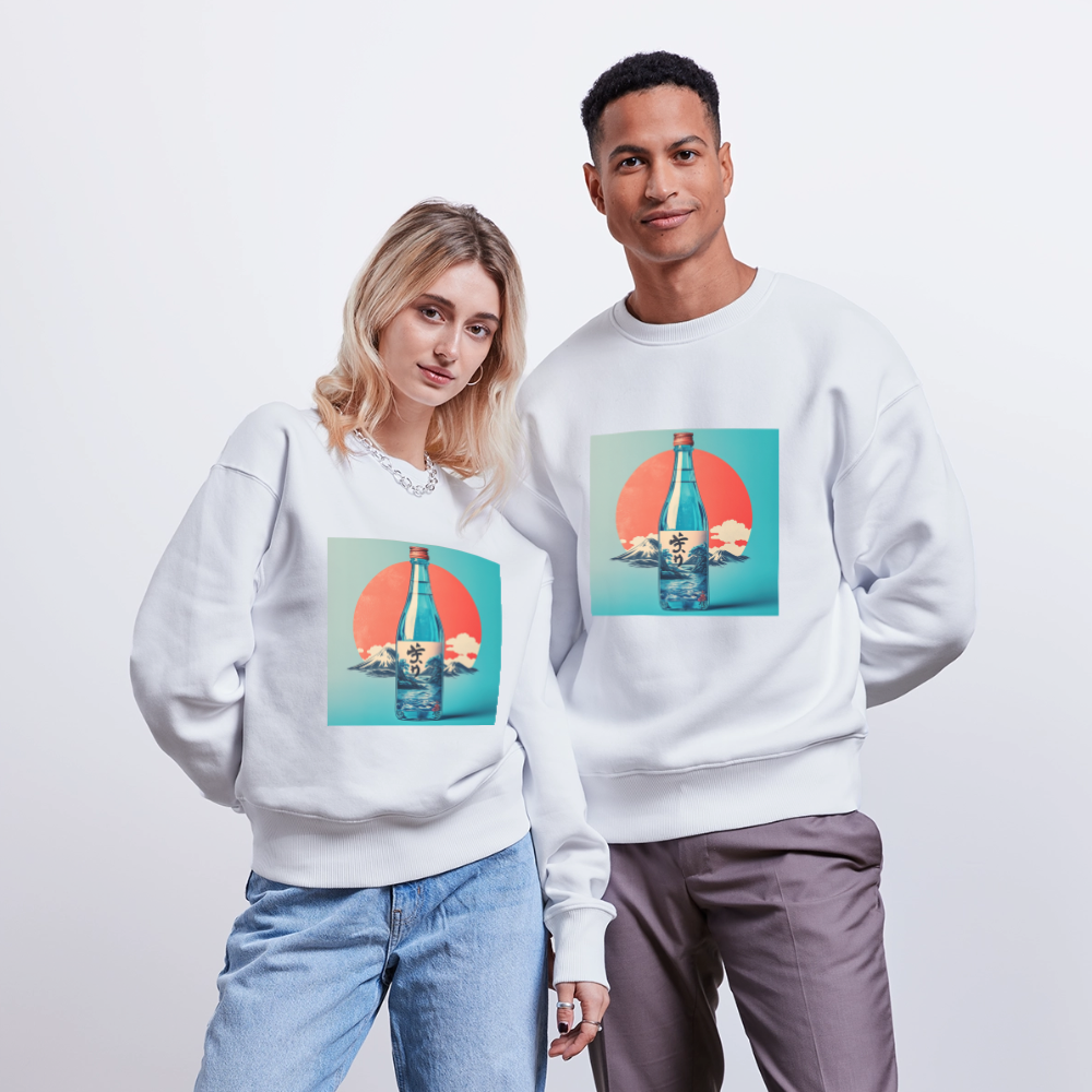 Stillhet i glas, Ekologisk oversizetröja RADDER unisex från Stanley/Stella - vit