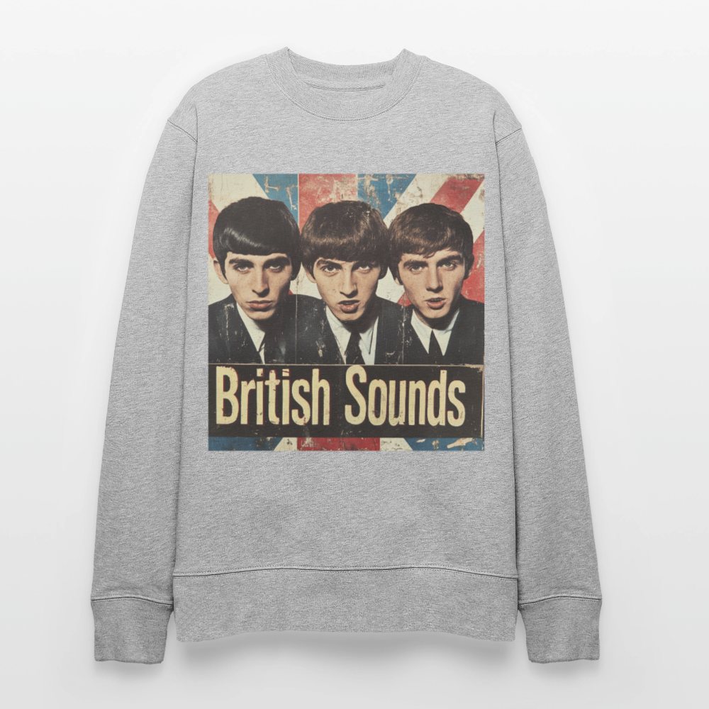 British sounds 1965, Ekologisk sweatshirt CHANGER unisex från Stanley/Stella - gråmelerad