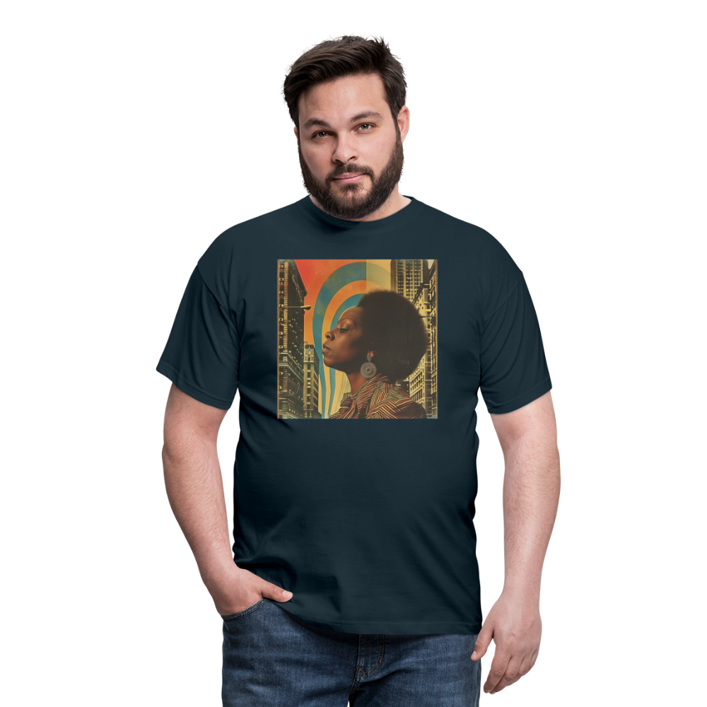 Jazz in the Moonlight, T-shirt herr - marinblå