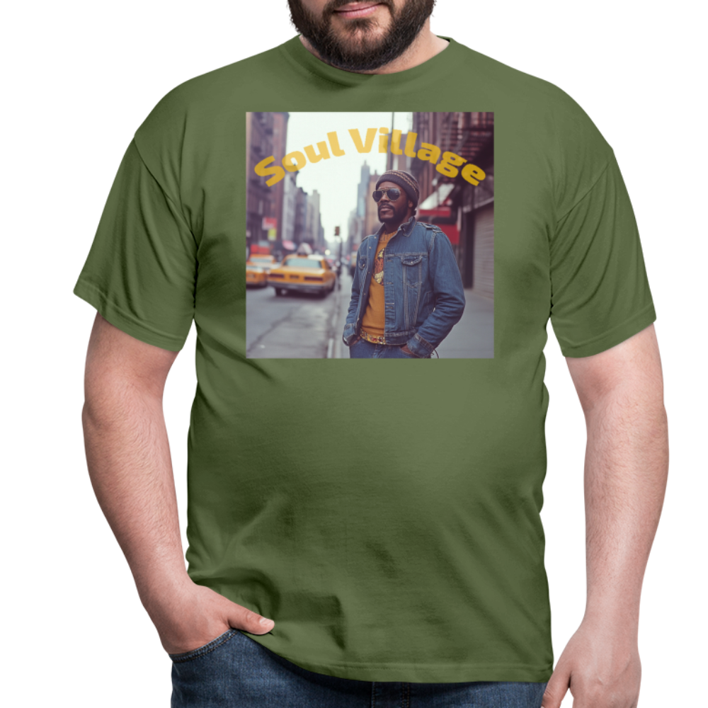 Soul Village, T-shirt herr - Militärgrön
