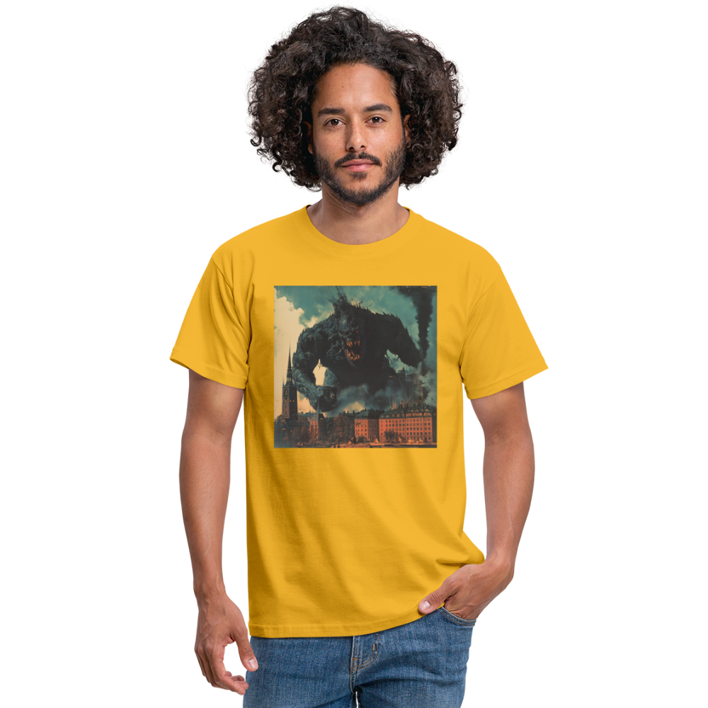 Helvetesstorm över Staden, T-shirt herr - gul