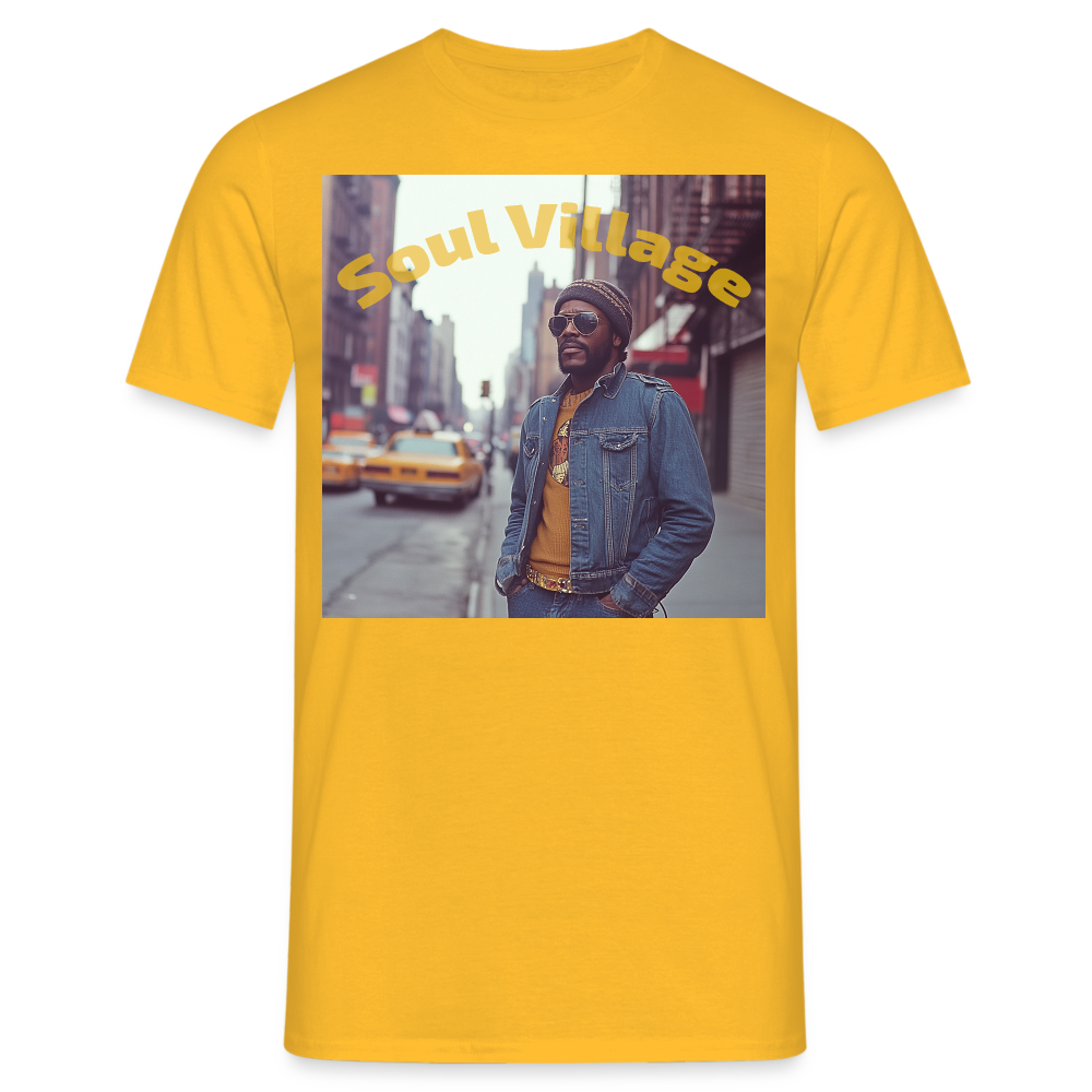 Soul Village, T-shirt herr - gul