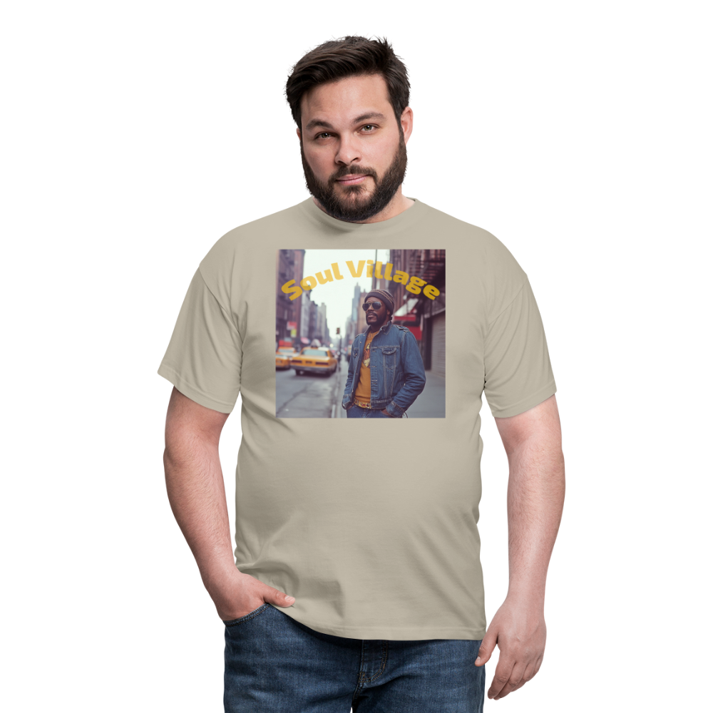 Soul Village, T-shirt herr - sandbeige